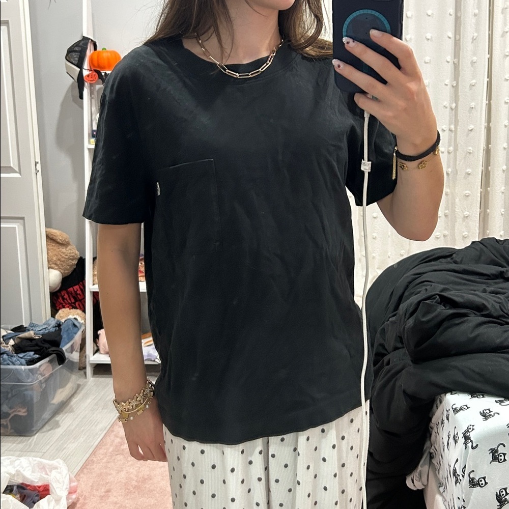 Vans Jet Black Tee with Pocket
